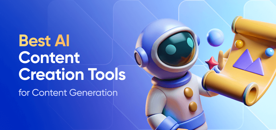 best_ai_content_creation_tools_1_ AI in 2026 visual showcasing the best AI content creation tools for content generation, featuring a futuristic AI robot holding a digital scroll